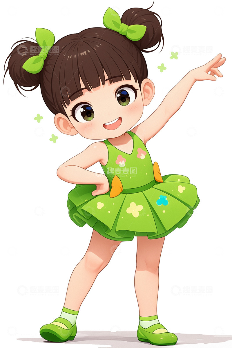 开心的小孩跳舞的小孩