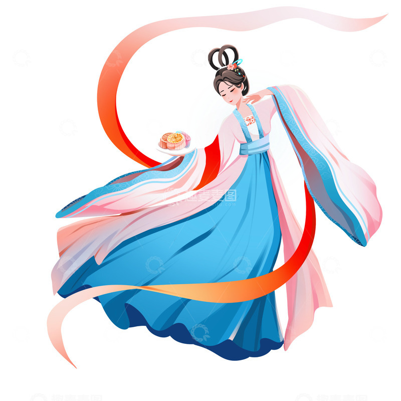 源文件下载【趣麦麦图】中秋节嫦娥人物