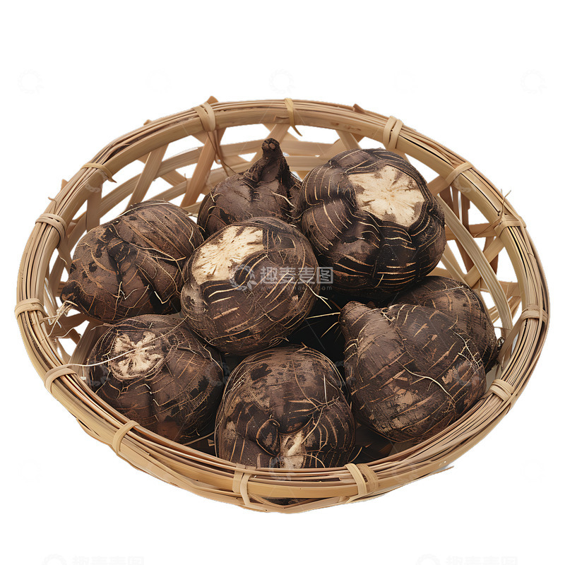 高清大图下载【趣麦麦图】芋头菜篮美食蔬菜蔬果