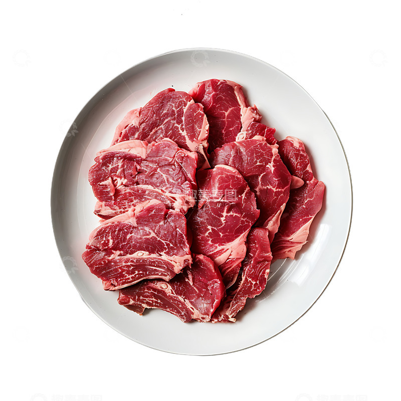 高清大图下载【趣麦麦图】-一盘牛肉肉类牛肉片