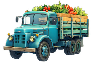 拉蔬菜的大货车