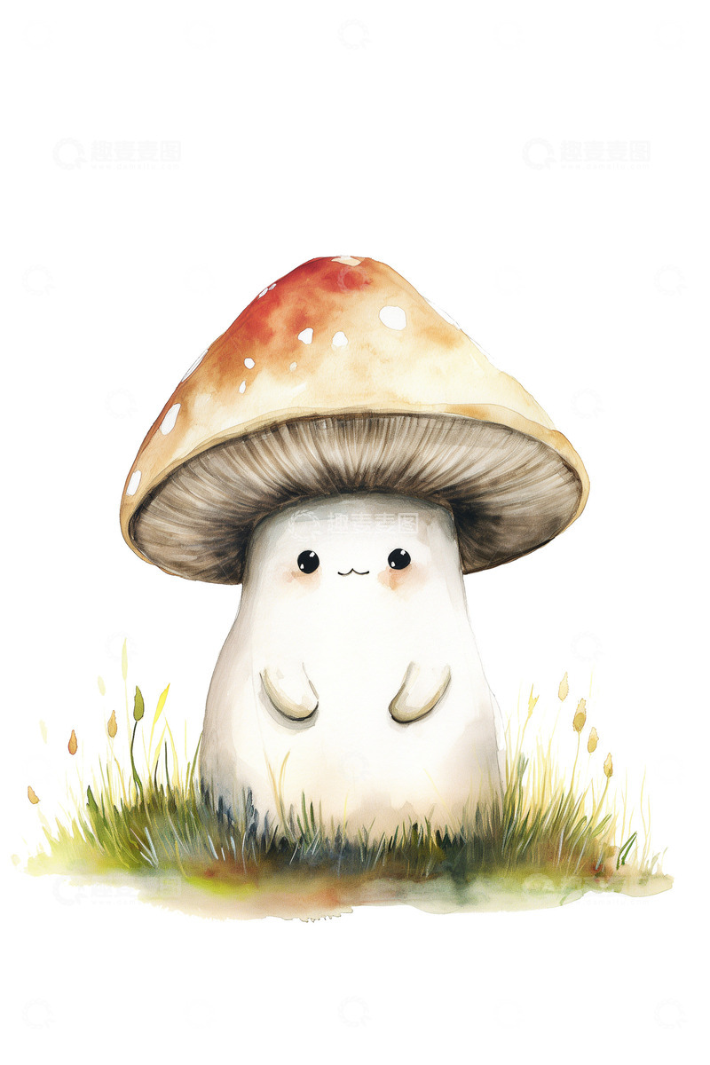 高清大图下载【趣麦麦图】可爱呆萌小蘑菇