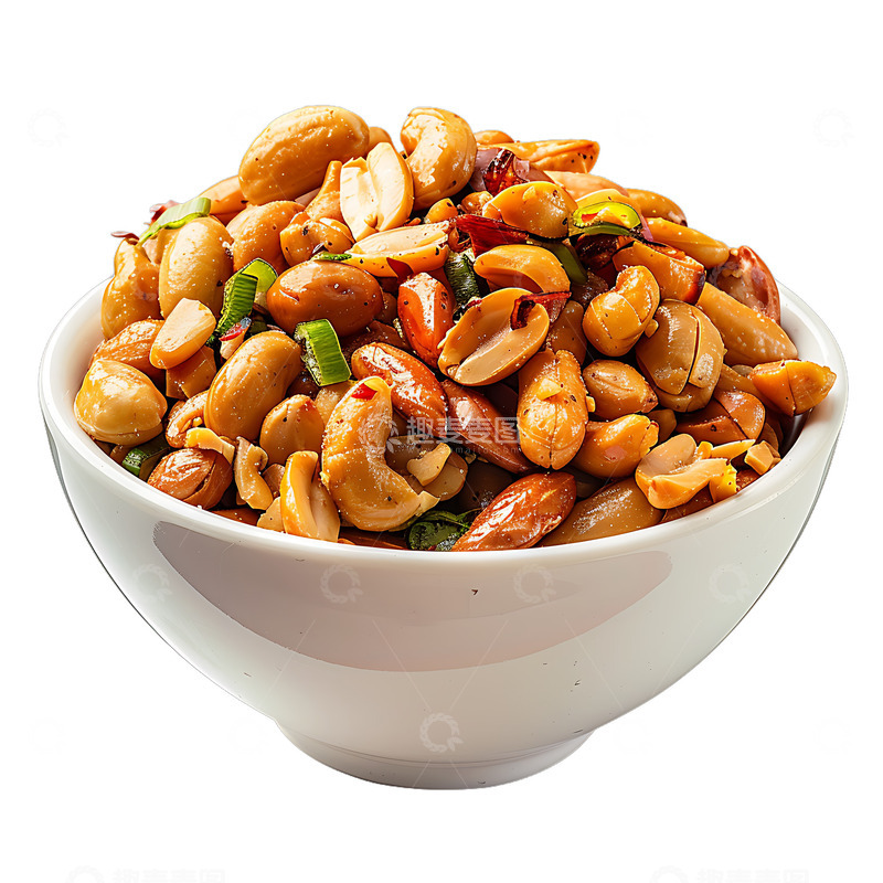 高清大图下载【趣麦麦图】一碗炒花生美食