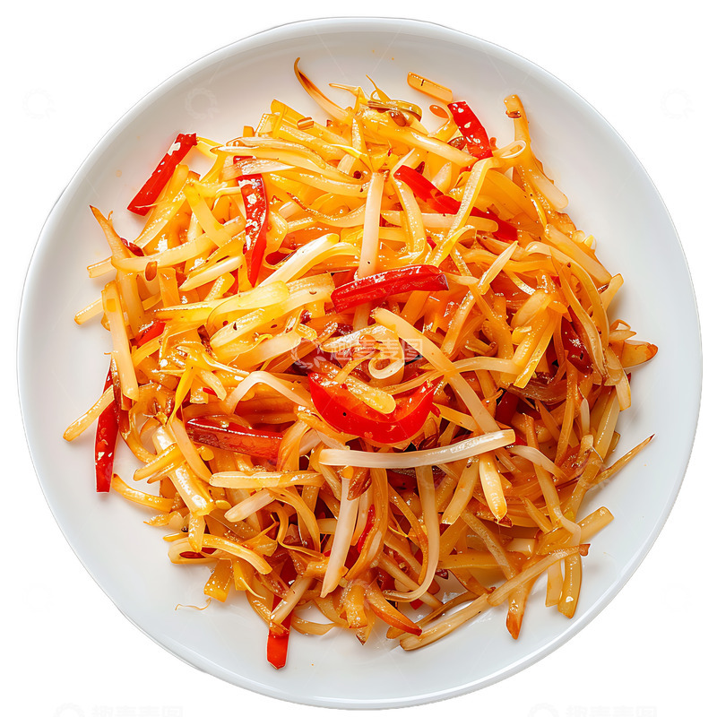 高清大图下载【趣麦麦图】-一盘麻辣土豆丝生土豆
