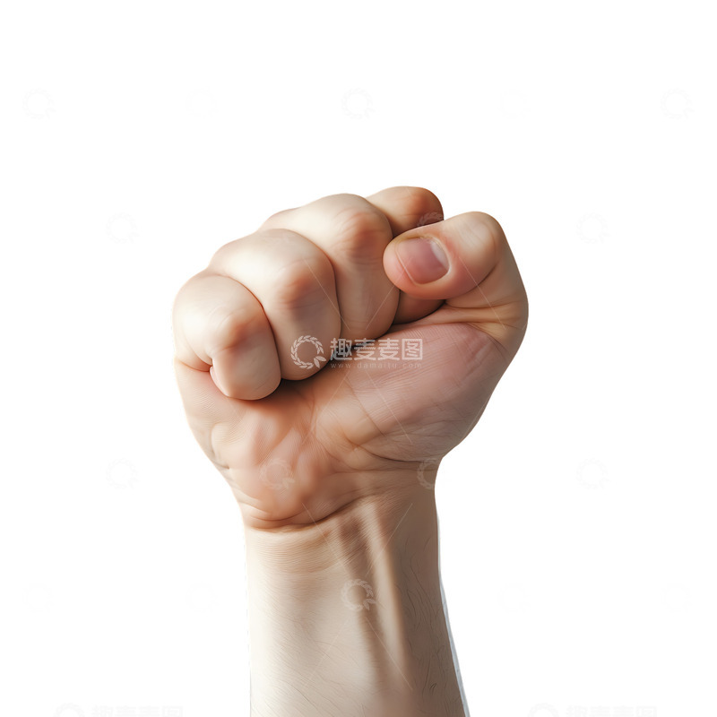 高清大图下载【趣麦麦图】拳头手势握拳