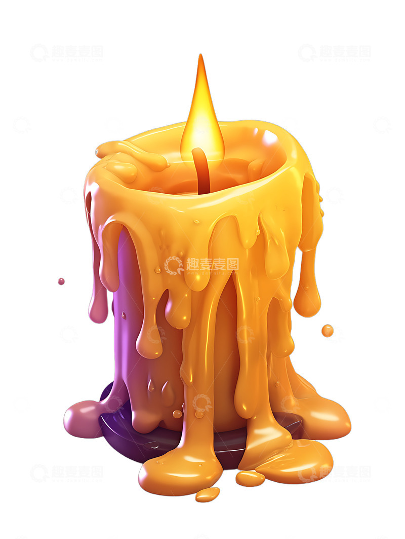 高清大图下载【趣麦麦图】蜡烛点火卡通
