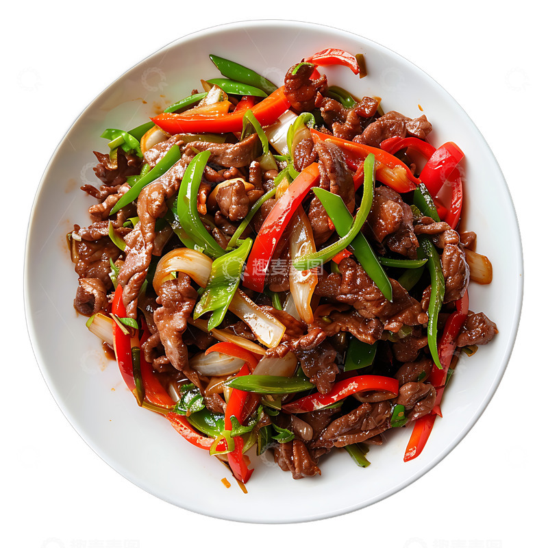 高清大图下载【趣麦麦图】炒肉丝辣椒炒肉美食美味