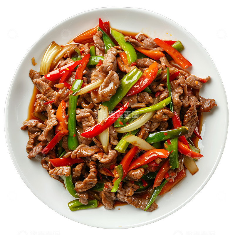 高清大图下载【趣麦麦图】炒肉丝辣椒炒肉美食美味小炒中餐