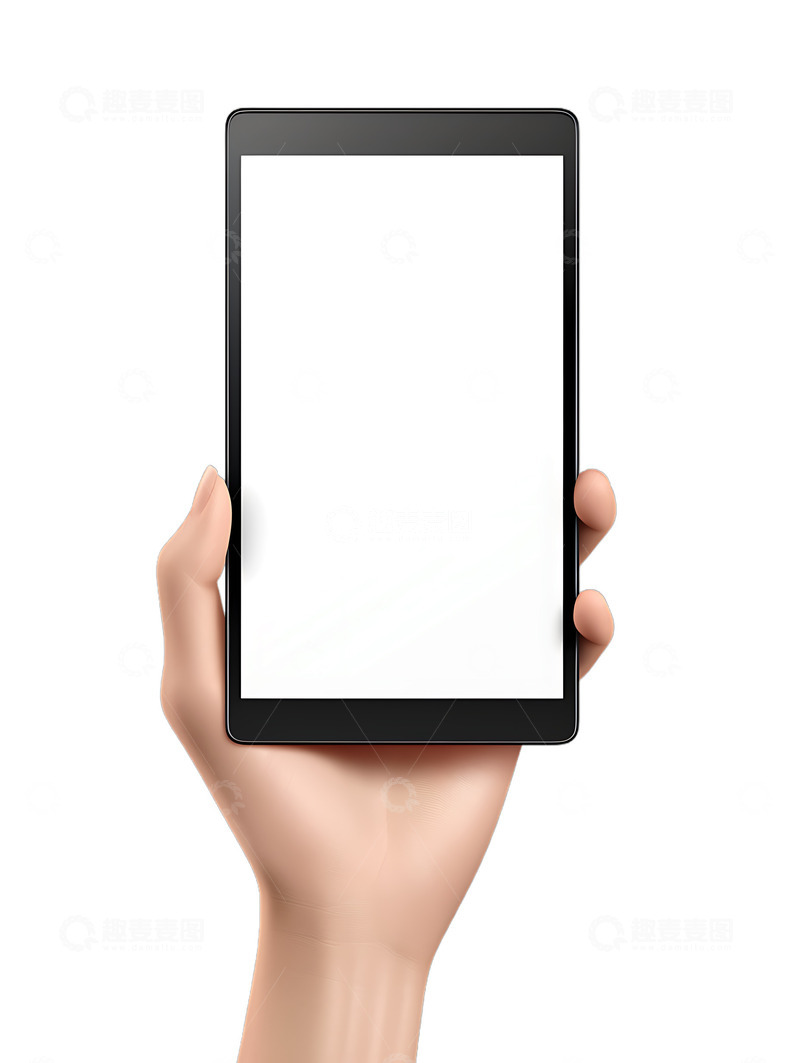 高清大图下载【趣麦麦图】手拿着小平板手绘卡通