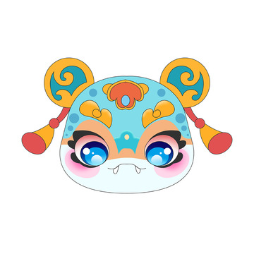 新年蛇年蛇头插画