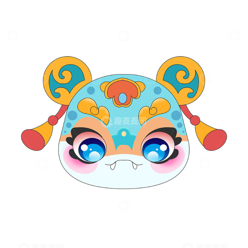 新年蛇年蛇头插画