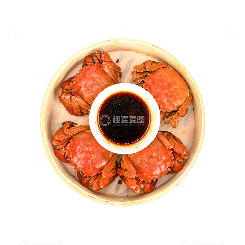 高清大图下载【趣麦麦图】一盘大闸蟹元素