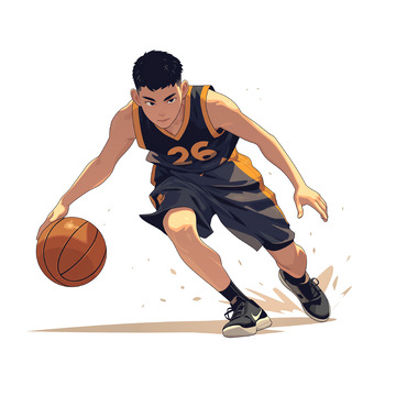 篮球运动员卡通人物素材