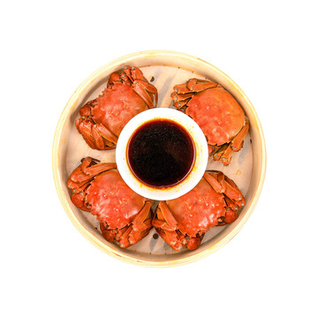 一盘大闸蟹元素