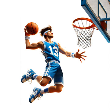 3D篮球运动员卡通人物素材