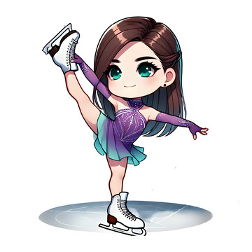 冰上运动花样滑冰卡通素材