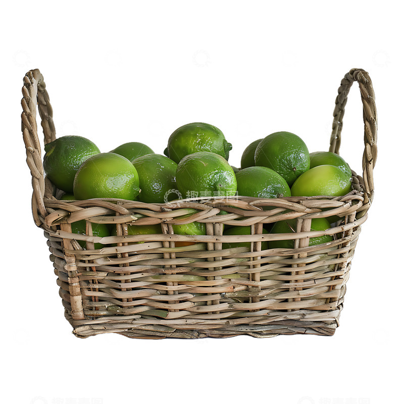 高清大图下载【趣麦麦图】一篮子青柠柠檬水果美食食品果篮