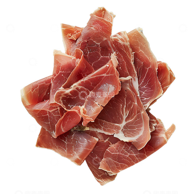 高清大图下载【趣麦麦图】几片生火腿咸肉腌肉