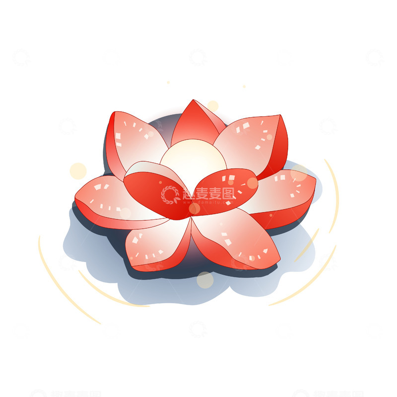 源文件下载【趣麦麦图】矢量手绘中元节荷花灯元素
