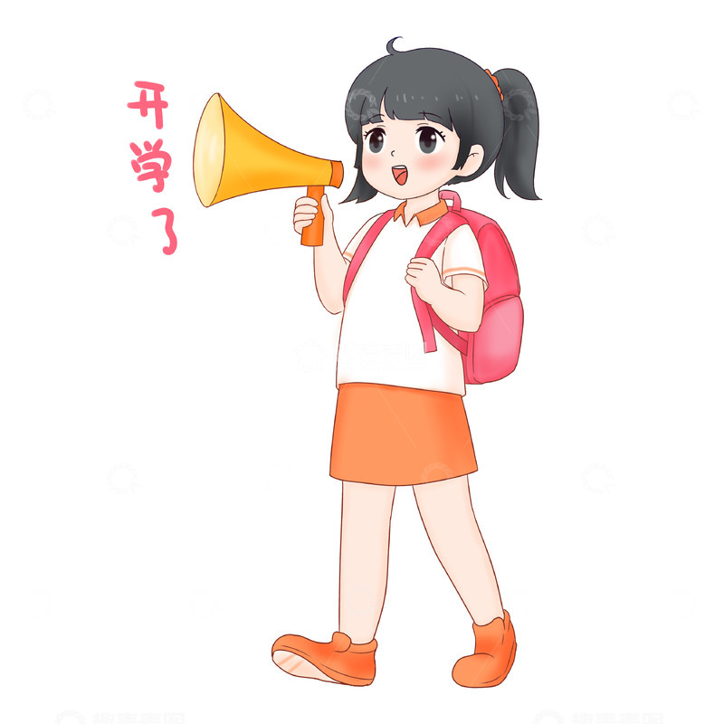 源文件下载【趣麦麦图】开学季广播学生队队长