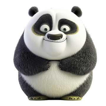 可爱的3d小熊猫