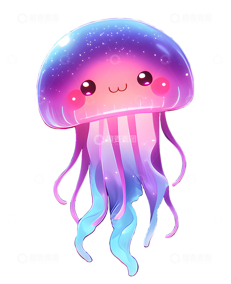 高清大图下载【趣麦麦图】颜色鲜艳的水母