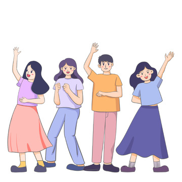 年轻人物元素