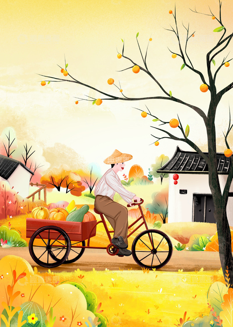 源文件下载【趣麦麦图】秋天背景海报