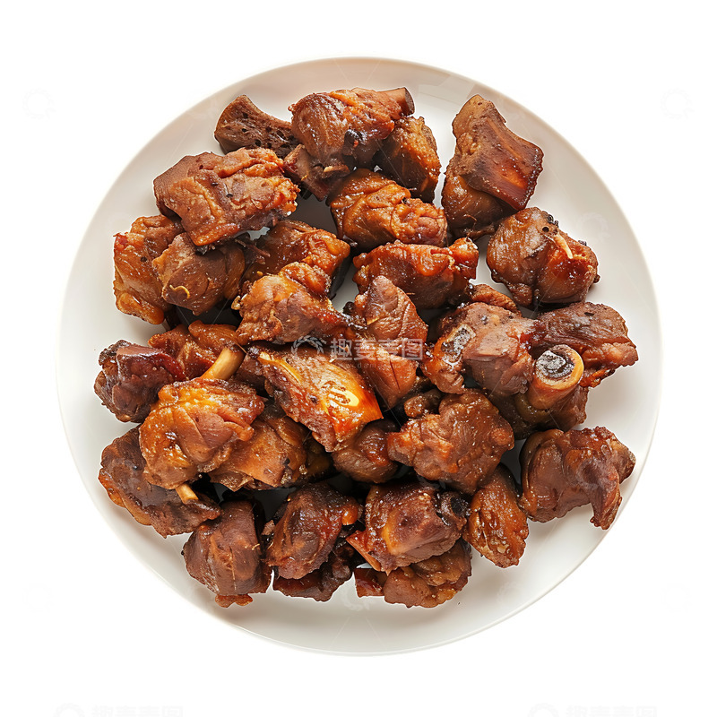 高清大图下载【趣麦麦图】-一盘卤排骨美食