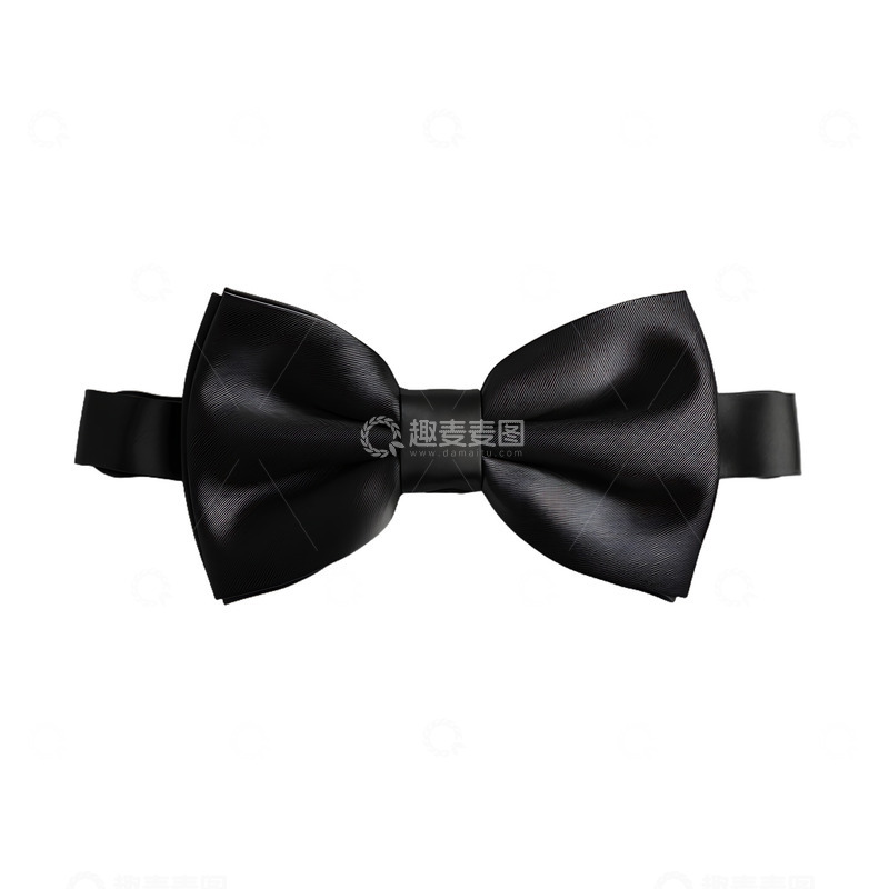 高清大图下载【趣麦麦图】领结装饰服装黑色布料服饰