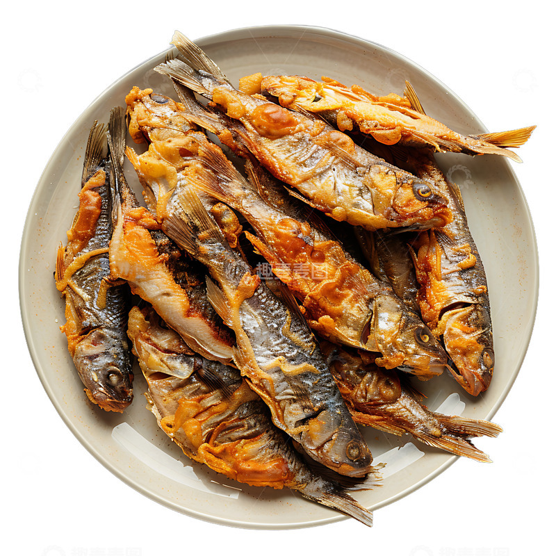 高清大图下载【趣麦麦图】-一盘炸鱼美食