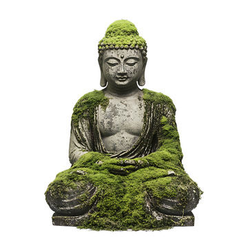 青苔佛像佛珠雕像雕塑