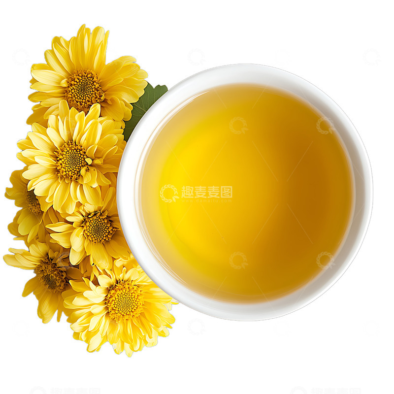 高清大图下载【趣麦麦图】菊花茶茶叶喝茶茶文化茶饮饮品
