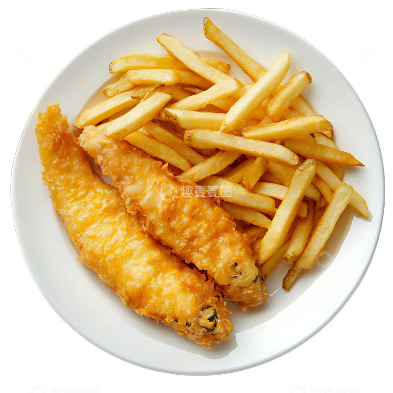 高清大图下载【趣麦麦图】炸鱼薯条美食