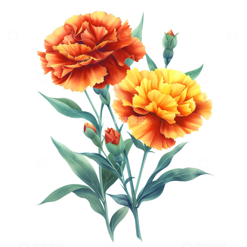 高清大图下载【趣麦麦图】美丽的小花花，康乃馨