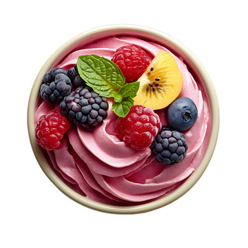 水果树莓酸奶美食甜点