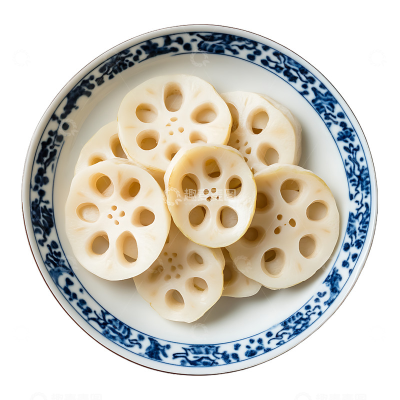 高清大图下载【趣麦麦图】一盘藕片莲藕