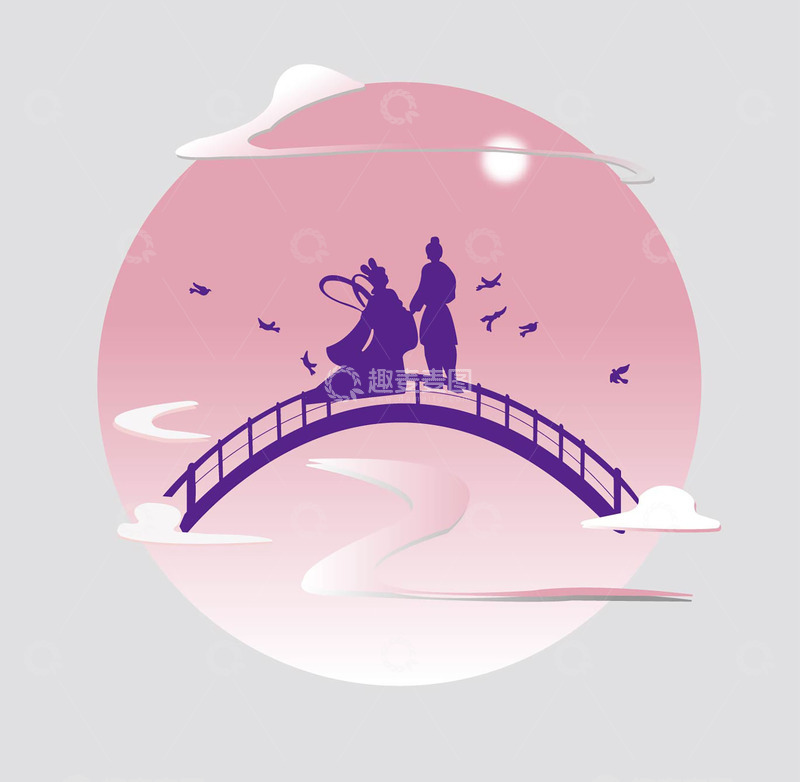 源文件下载【趣麦麦图】七夕情人节素材