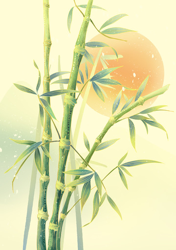 新国风竹子插画
