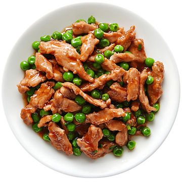 一盘豌豆炒肉