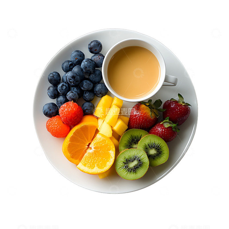 下午茶咖啡与水果
