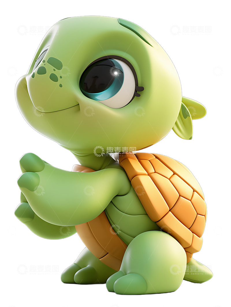 高清大图下载【趣麦麦图】卡通的小乌龟可爱