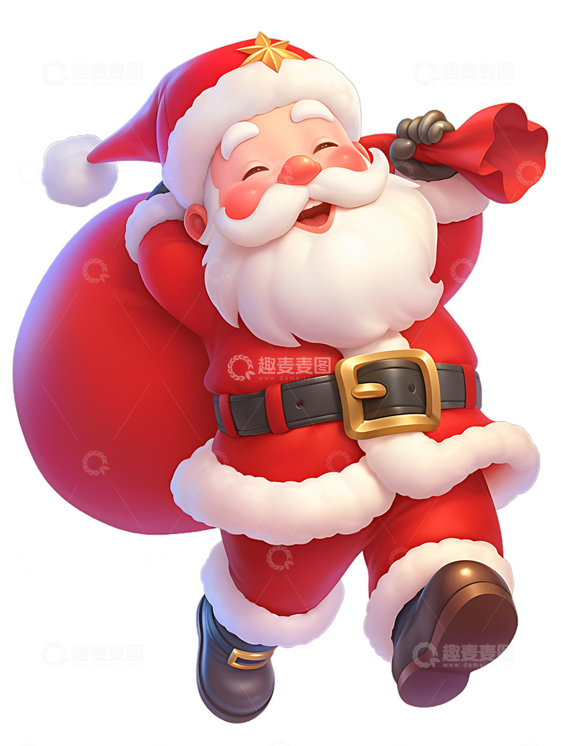 高清大图下载【趣麦麦图】卡通的圣诞老人