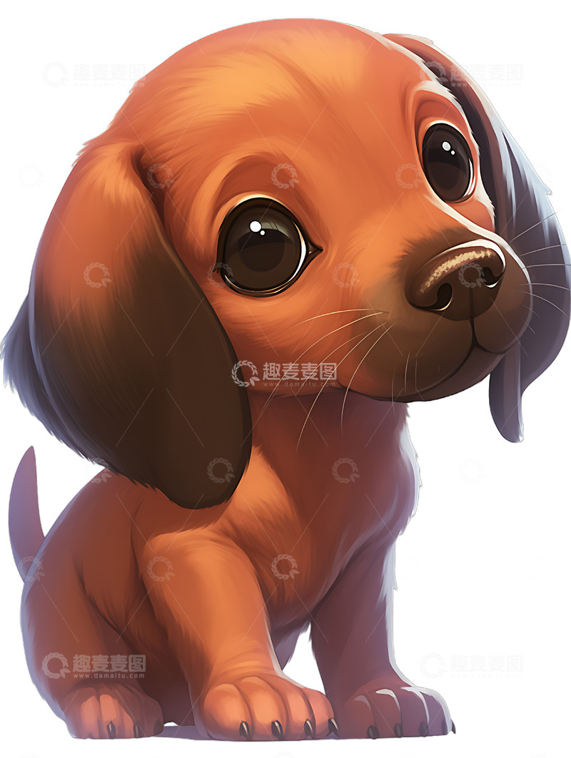 高清大图下载【趣麦麦图】可爱的小狗宠物腊肠狗