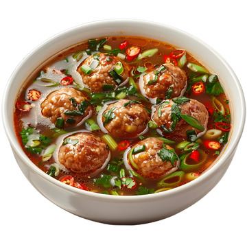 美味的猪肉丸子汤