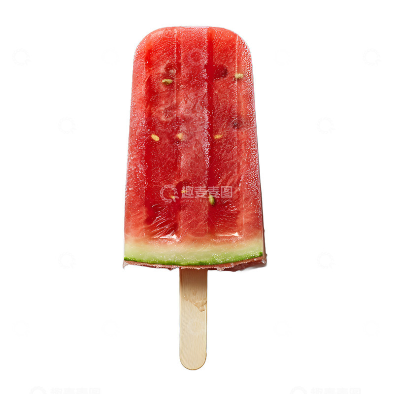 高清大图下载【趣麦麦图】一只美味的西瓜冰棍