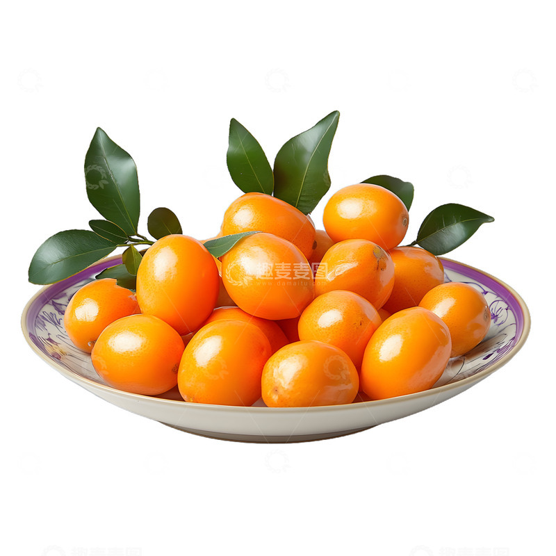 高清大图下载【趣麦麦图】一盘金橘桔子水果