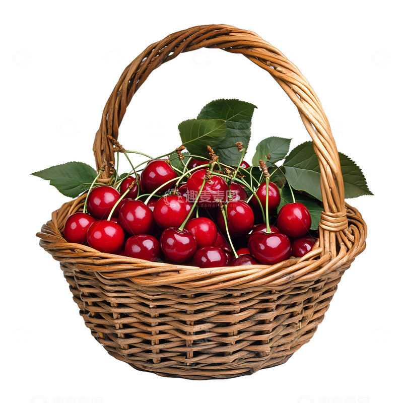 高清大图下载【趣麦麦图】一篮子樱桃水果车厘子