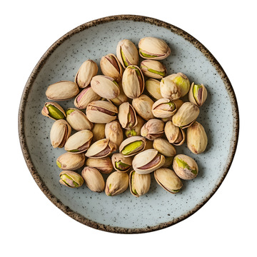 一盘开心果零食