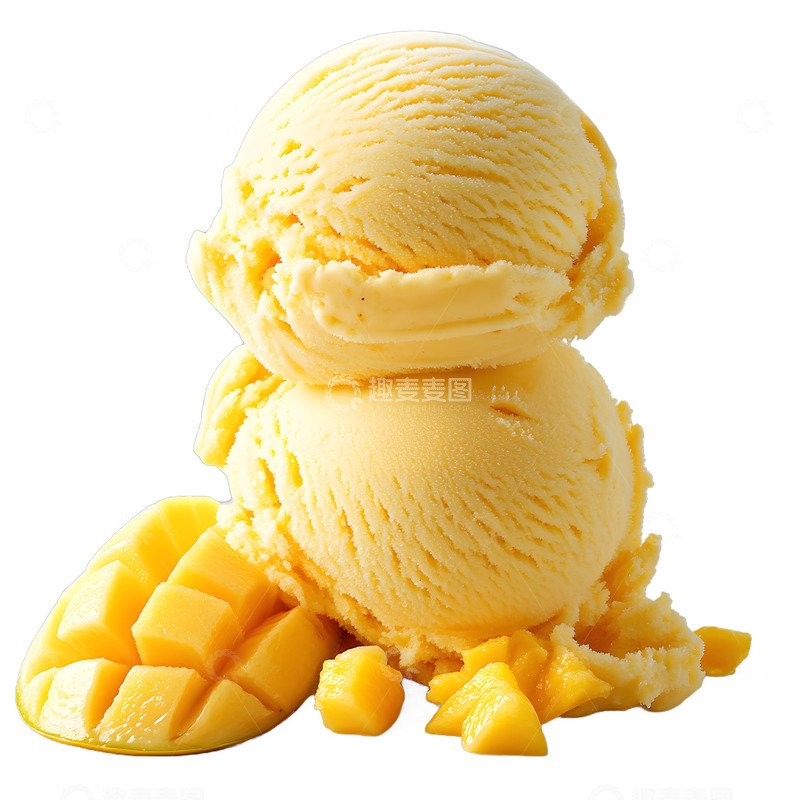 芒果水果冰淇淋